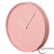 Clockswise 12" Rose Pink Hex Embossed Wall Clock Modern Decorative Round Hanging Design with Geometric Pattern Perfect for Bedroom Living Room Kitchen Office Nursery and Contemporary Home Décor